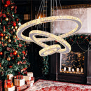 GobekUsa Crystal LED Pendant Chandelier, Modern Nordic Ceiling Lamp for Living and Dining Room