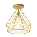 GobekUsa Iron Cage Ceiling Lamp: Modern Nordic LED Light Fixture for Kitchen, Living Room, Bedroom