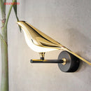 GobekUsa Golden Bird LED Wall Lamp: Modern Design for Hallway, Stairs, Living Room, Bedroom Decor
