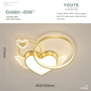 GobekUsa Heart Shape LED Ceiling Light for Girls Room, Bedroom, or Children's Room