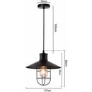 GobekUsa Iron Dome Industrial Pendant Light for Cafe Bar Home Decor