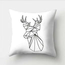 GobekUsa Black White Flocking Pillowcase 45*45cm Fashion Living Room Sofa Cushion