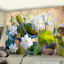 GobekUsa Lotus Leaf Tapestry: Indian Scenery Wall Hanging for Bedroom Decor