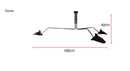 GobekUsa Black Swing Arm Chandelier | Loft Industrial Adjustable Lighting Fixture
