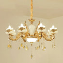 GobekUsa Gold Crystal LED Chandelier: Elegant Lighting for Living Room, Hotel, or Villa Hall