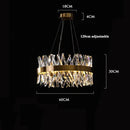 GobekUsa Gold Crystal LED Chandelier for Dinning Room