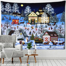 GobekUsa Christmas Fireplace Tapestry Wall Hanging Home Decor