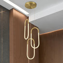 GobekUsa Gold Acrylic Ring Pendant Light for Modern Living Spaces