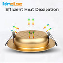 GobekUsa 5W/7W Gold LED Ceiling Downlight: Ultra-thin Luxury Spot Lighting for Home, Bathroom, Bedroom