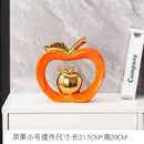 GobekUsa Gold-plated Ceramic Apple Storage Box for Home Decor and Organization