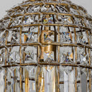 GobekUsa Bronze 1-Light Crystal Chandelier French Lighting for Kitchen, Living Room, Dining, Bedroom