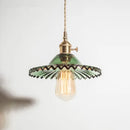 GobekUsa Copper Base Glass Pendant Light with Switch, Braided Wire - Nordic Style for Home & Restaurant Décor
