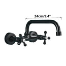 GobekUsa Black Kitchen Faucet: Wall Mounted Swivel Mixer Tap for Bath Sink