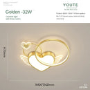 GobekUsa Heart Shape LED Ceiling Light for Girls Room, Bedroom, or Children's Room