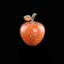 GobekUsa Glaze Crystal Apple Paperweight Figurine Collection for Home Office Decor