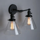 GobekUsa Double Cone Glass Industrial Wall Sconce - Dual Light Fixture