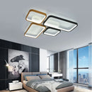 GobekUsa Black+Gold Modern LED Chandelier for Living Room Dimmable Nordic Minimalism Lighting