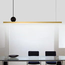 GobekUsa Linear LED Gold Pendant Light for Island, Restaurant, Bar - Nordic Designer Style