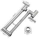 GobekUsa Double Joint Spout Brass Kitchen Faucet, Single Hole Two Handle Swing Arm