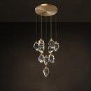 GobekUsa Crystal Stone Copper Chandelier - LED Postmodern 2025 Lighting for Staircase