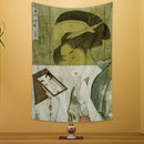 GobekUsa Geisha Kanagawa Print Wall Hanging for Bohemian Home Decor & Yoga Mat