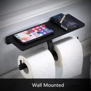 GobekUsa Aluminum Bathroom Paper Holder with Phone Holder and Wall Mount