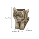 GobekUsa Gargoyle Resin Vase Sculpture: Unique Home & Garden Decor Accessory