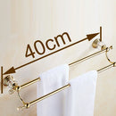GobekUsa Crystal Gold Double Towel Bar for Bathroom, 60cm Length