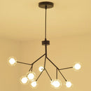 GobekUsa Heracleum Firefly Glass Ball Chandelier: Gold Luxury Lighting for Dining Kitchen Staircase