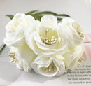 GobekUsa Artificial Peony Tea Rose Camellia Silk Flowers for Home Garden Wedding