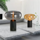 GobekUsa Amber Glass Table Lamp for Modern Living Spaces
