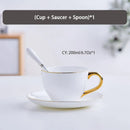GobekUsa Elegant Bone China Tea Set | Porcelain Teacup & Teapot Set White Gold