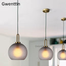 GobekUsa Luxe Glass Ball Pendant Lights: LED Nordic Hanging Lamp for Home Art Decor