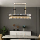 GobekUsa Crystal Oval Chandelier Lighting for Dinning Room