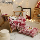 GobekUsa Christmas Chunky Knit Blanket - Cozy Microfiber with Tufted Knitted Design and Fringes