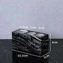 GobekUsa Ancient Wood Grain Marble Bathroom Set with Luxury Accessories