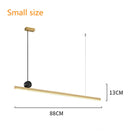 GobekUsa Linear LED Gold Pendant Light for Island, Restaurant, Bar - Nordic Designer Style
