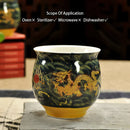 GobekUsa Dragon Teapot Tea Set, Porcelain Kung Fu Teaware for Puer Oolong Ceremony