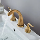 GobekUsa Antique Bronze Widespread Basin Faucet with Double Handles