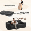 Chenille Sofa Bed Set with Deep Seat & 2 Pillows