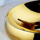 GobekUsa Gold Ceramic Basin Sink & Brass Faucet Set with Pop Drain