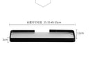 GobekUsa Black Glass Bathroom Shelf Corner Rack, Aluminum Cosmetic Shelf for Shower Room