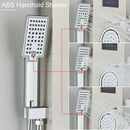 GobekUsa Brushed LED Light Shower Faucet SPA Massage Shower Column Waterfall Panel