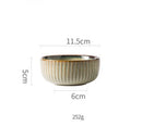 GobekUsa Ceramic Dessert Plate - Round Solid Pattern - Household Tableware