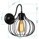 GobekUsa Iron Cage Wall Sconce for Indoor Bedroom, Bar Counter, and ReadingAreaView