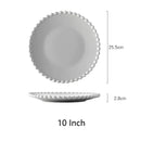GobekUsa Heart Shaped Pearl Dinner Plate Set - Elegant Porcelain Tableware for Salad, Soup, Steak