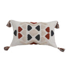 GobekUsa Boho Style Embroidered Pillow Cover with Tassels for Living Room & Bedroom