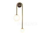 GobekUsa Glass Ball LED Wall Light Modern Brass Decor for Bedroom Living Room