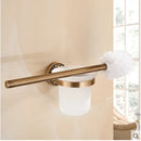 GobekUsa Antique Bronze Carved Bathroom Accessories Set: Towel Rack, Paper Holder, Toilet Brush Holder, Hooks