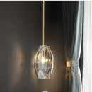GobekUsa Crystal Glass Pendant Lamp Luxe Chandelier for Bedroom Restaurant Kitchen Home